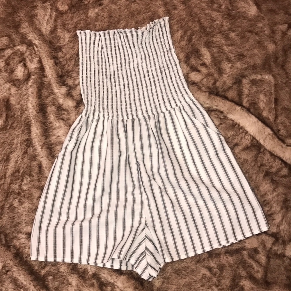 Discovery Striped Tube-Top Romper
